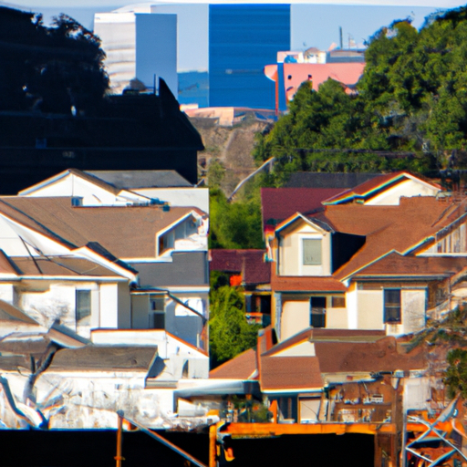 תמונה מפוצלת המציגה התחדשות עירונית לפני ואחרי השכונה, המדגישה את השינויים הדרסטיים